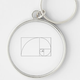Fibonacci-Spirale Schlüsselanhänger