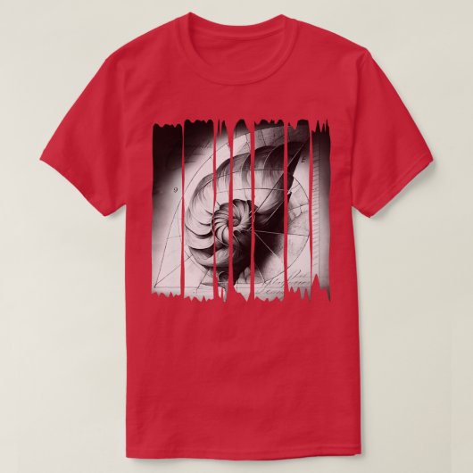 Fibonacci-Spirale T-Shirt (Design vorne)