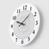 Fibonacci Spiralschleifen Große Wanduhr (Winkel)