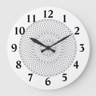 Fibonacci Spiralschleifen Große Wanduhr