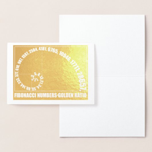 Fibonacci Zahlen, Goldenes Verhältnis Folienkarte (Anzeige)
