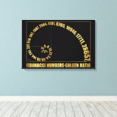 Fibonacci Zahlen, Goldenes Verhältnis Leinwanddruck (Insitu (Holzboden))