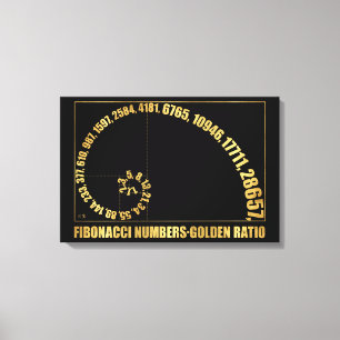 Fibonacci Zahlen, Goldenes Verhältnis Leinwanddruck