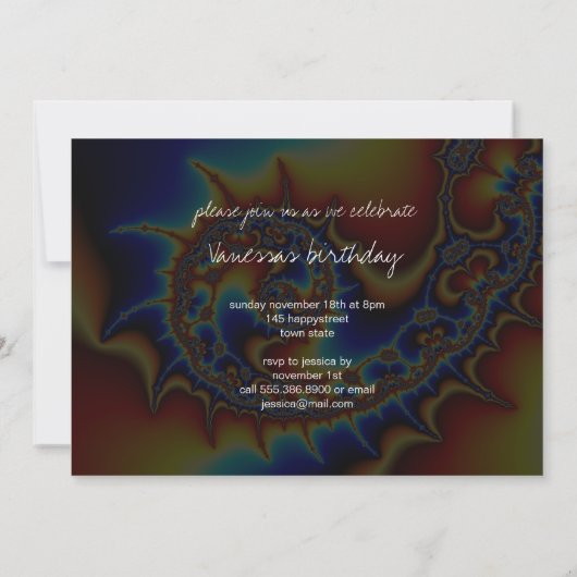 Fibonaccispikeral Einladung (Rückseite)