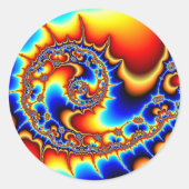 Fibonaccispikeral Runder Aufkleber (Vorderseite)