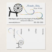 Fibre Art Business Card oder Hang Tag (Vorne & Hinten)