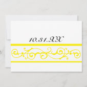 Fibril Ivory (gelb) Hochzeit Einladung (Rückseite)