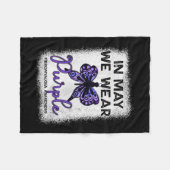 Fibro Bewusstseinssprache im Mai tragen wir Lila H Fleecedecke (Vorderseite (Horizontal))