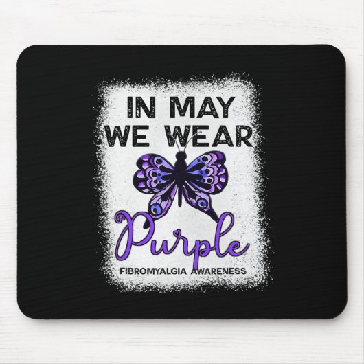 Fibro Bewusstseinssprache im Mai tragen wir Lila H Mousepad (Vorne)