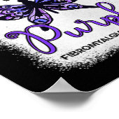 Fibro Bewusstseinssprache im Mai tragen wir Lila H Poster (Ecke)