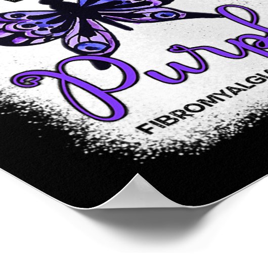 Fibro Bewusstseinssprache im Mai tragen wir Lila H Poster (Ecke)