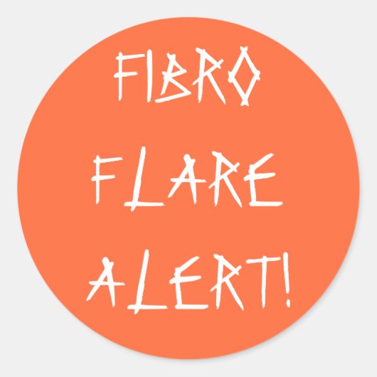 FIBRO FLARE ALERT! -Sticker Runder Aufkleber (Vorderseite)