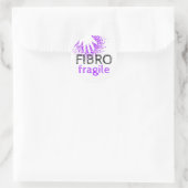 Fibro fragil - unsichtbare Krankheitswahrnehmung Runder Aufkleber (Tasche)