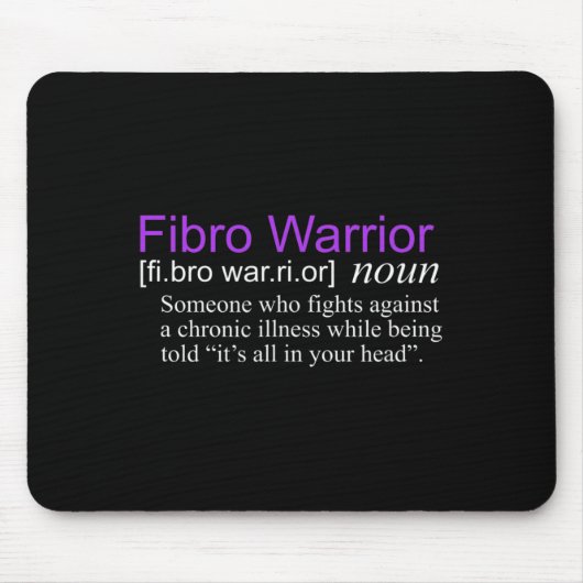 Fibro Krieger Fibromyalgie-Bewusstsein Mousepad (Vorne)