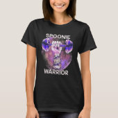 Fibro Lupus Spoonie Warrior Barbell Lila Fist St T-Shirt (Vorderseite)