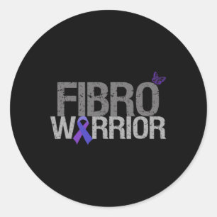 Fibro Warrior - Fibromyalgie Bewusstsein Runder Aufkleber