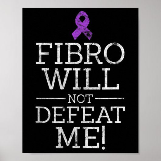 Fibro wird mich nicht besiegen Fibromyalgie Bewuss Poster (Vorne)