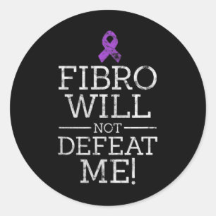 Fibro wird mich nicht besiegen Fibromyalgie Bewuss Runder Aufkleber