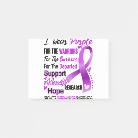 Fibromyalgia Awareness Month Ribbon Gifts Post-it Klebezettel (Vorderseite)