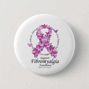 Fibromyalgia-Band der Schmetterlinge Button