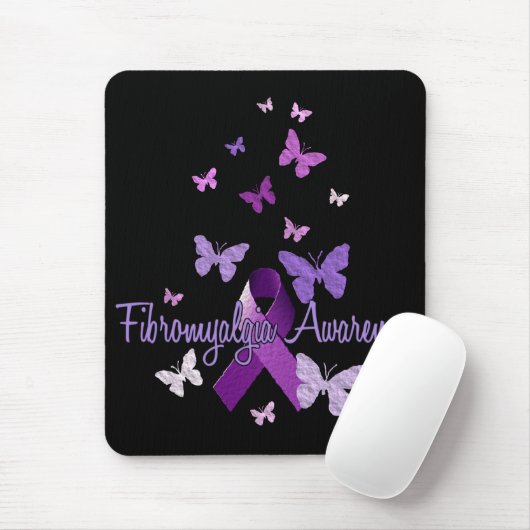 Fibromyalgia-Bewusstsein (Band u. Schmetterlinge) Mousepad (Mit Mouse)