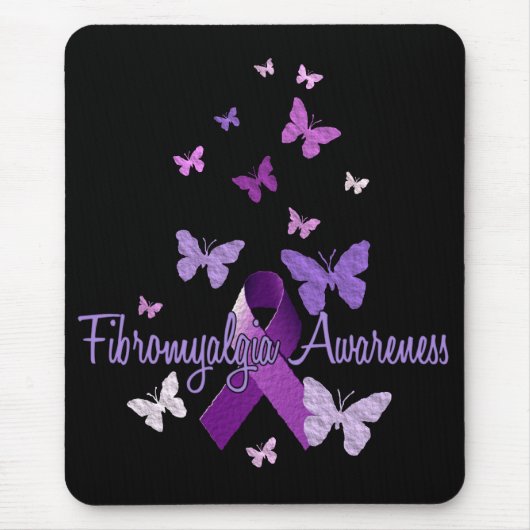 Fibromyalgia-Bewusstsein (Band u. Schmetterlinge) Mousepad (Vorne)