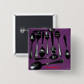 Fibromyalgia-Bewusstseins-Löffel Button (Vorne & Hinten)