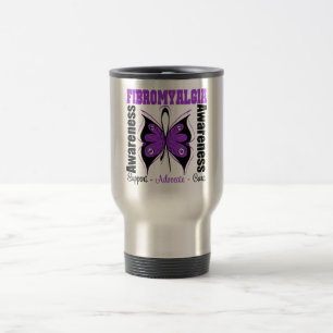 Fibromyalgia-Bewusstseins-Schmetterling Reisebecher