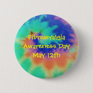 Fibromyalgia, Bewusstseins-Tag, am 12. Mai - Knopf Button