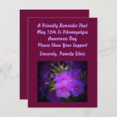 Fibromyalgia-Bewusstseins-Tag laden ein Einladung (Vorne/Hinten)