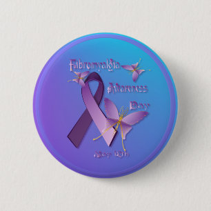 Fibromyalgia-Bewusstseins-Tagesknopf Button