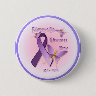 Fibromyalgia-Bewusstseins-Tagesknopf Button
