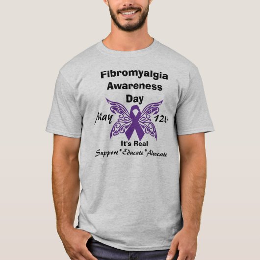 Fibromyalgia-Bewusstseins-TagesShirt - mit T-Shirt (Vorderseite)