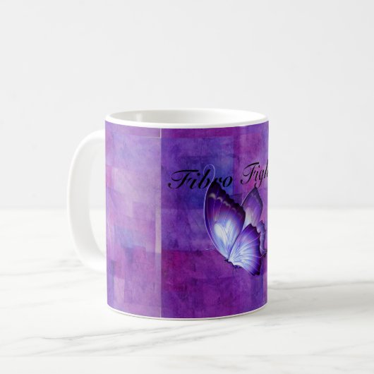 Fibromyalgia-Bewusstseins-Tasse Kaffeetasse (Vorderseite Links)