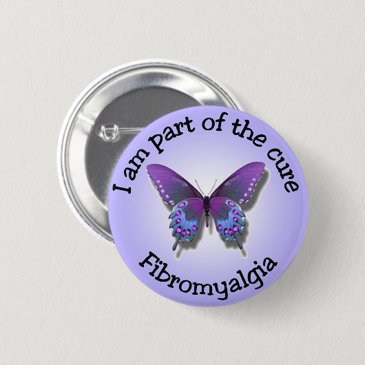 Fibromyalgia-Bewusstseinsknopf Button (Vorne & Hinten)