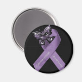 Fibromyalgia Butterfly Ribbon Magnet (Vorderseite/Rückseite)
