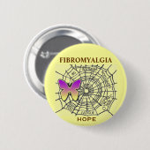 FIBROMYALGIA-BUTTON DER HOFFNUNG - GELB BUTTON (Vorne & Hinten)