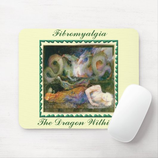 Fibromyalgia, der Drache innerhalb… Mousepad (Mit Mouse)