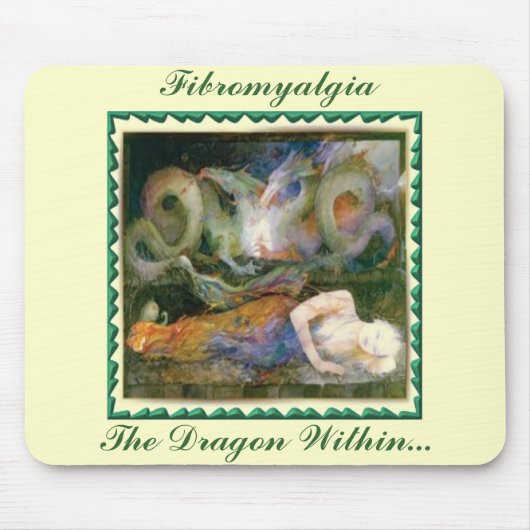 Fibromyalgia, der Drache innerhalb… Mousepad (Vorne)