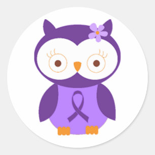 Fibromyalgia-Eule Runder Aufkleber