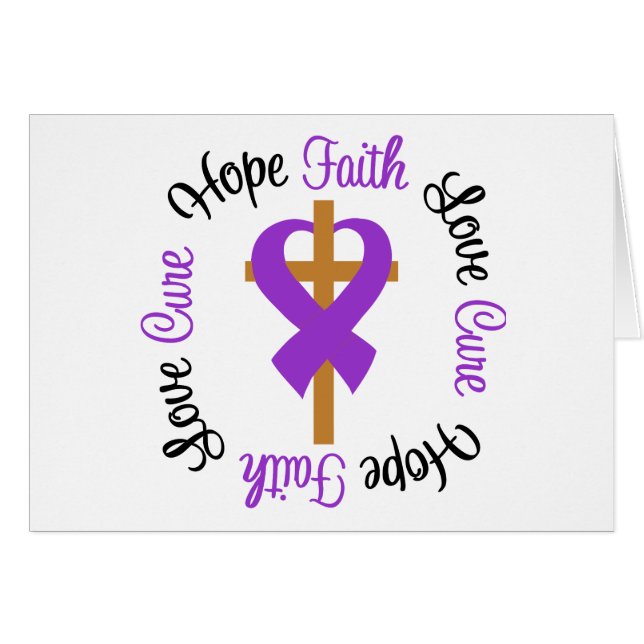 Fibromyalgia Faith Hope Liebe Cross (Vorderseite (Horizontal))