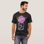 Fibromyalgia Faith Liebe Hoffnung Blume Jar Bewuss T-Shirt (Vorne ganz)