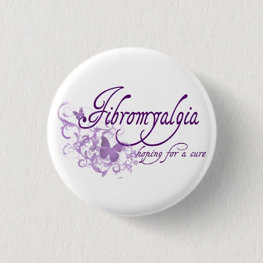 Fibromyalgia, hoffend für eine Heilung Button (Vorderseite)
