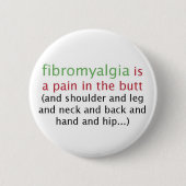 Fibromyalgia ist ein Schmerzknopf Button (Vorderseite)