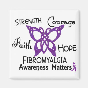 Fibromyalgia-keltischer Schmetterling 3 Magnet