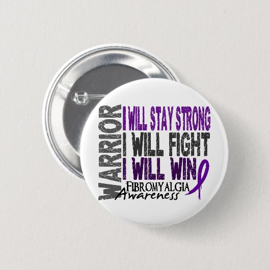 Fibromyalgia-Krieger Button (Vorne & Hinten)