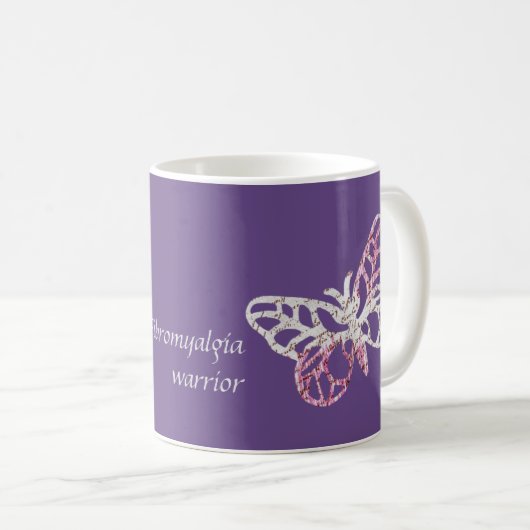 FIBROMYALGIA-KRIEGER-Tasse Kaffeetasse (VorderseiteRechts)