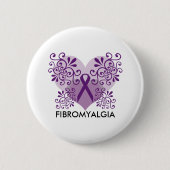 Fibromyalgia-lila Band mit Schmetterling Button (Vorderseite)