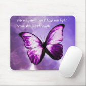 Fibromyalgia-lila Schmetterlings-Mausunterlage Mousepad (Mit Mouse)