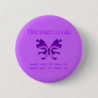 Fibromyalgia-lila Tarnungs-Schmetterlings-Knopf Button